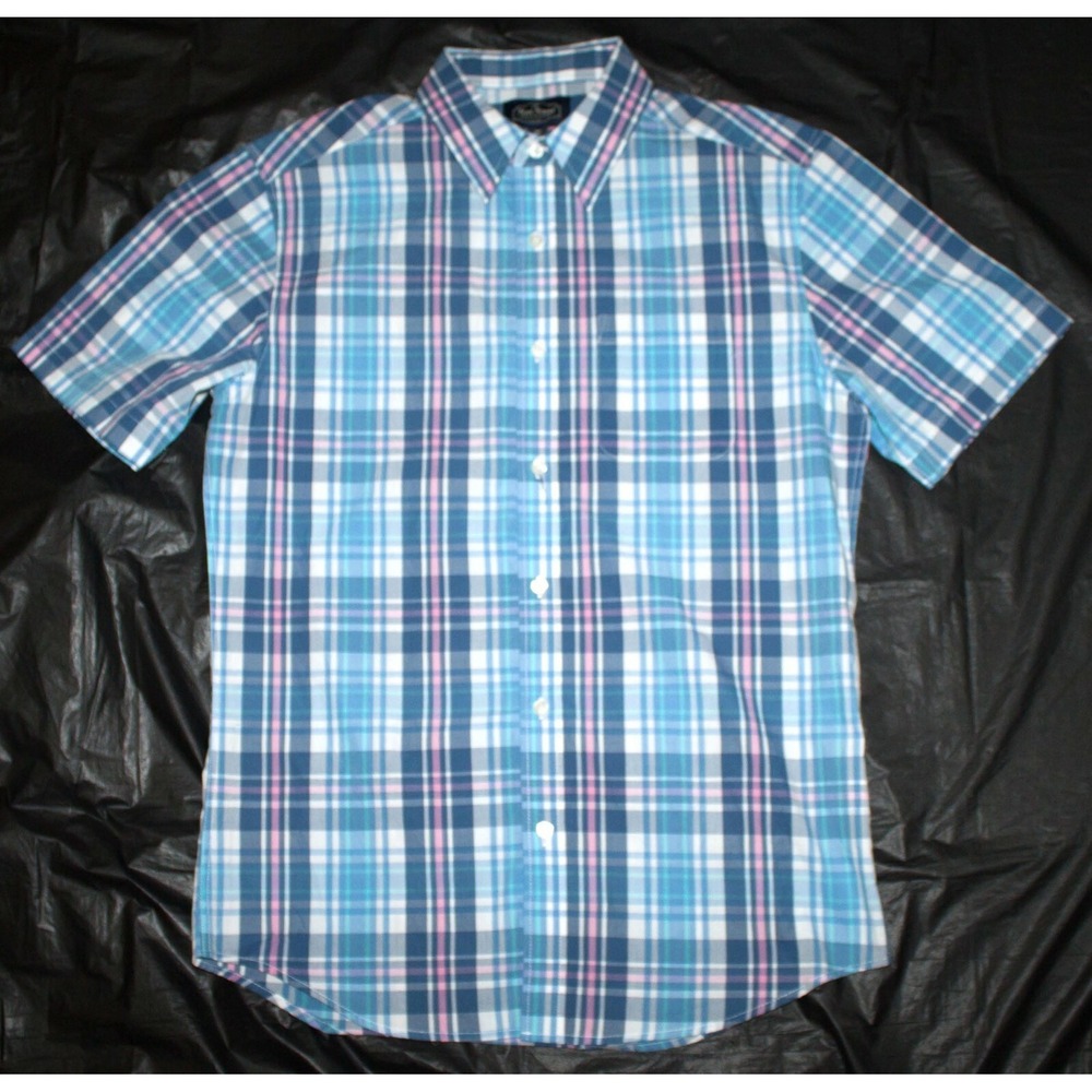 Nat Nast‎ Luxury Originals Mens Short Sleeve Button Front Shirt Size Medium